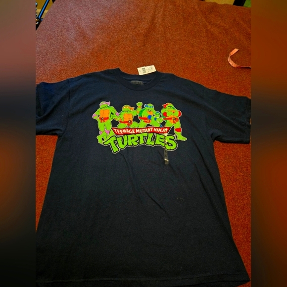 Men's XL Navy Ninja Turtles Shirt - Picture 1 of 5